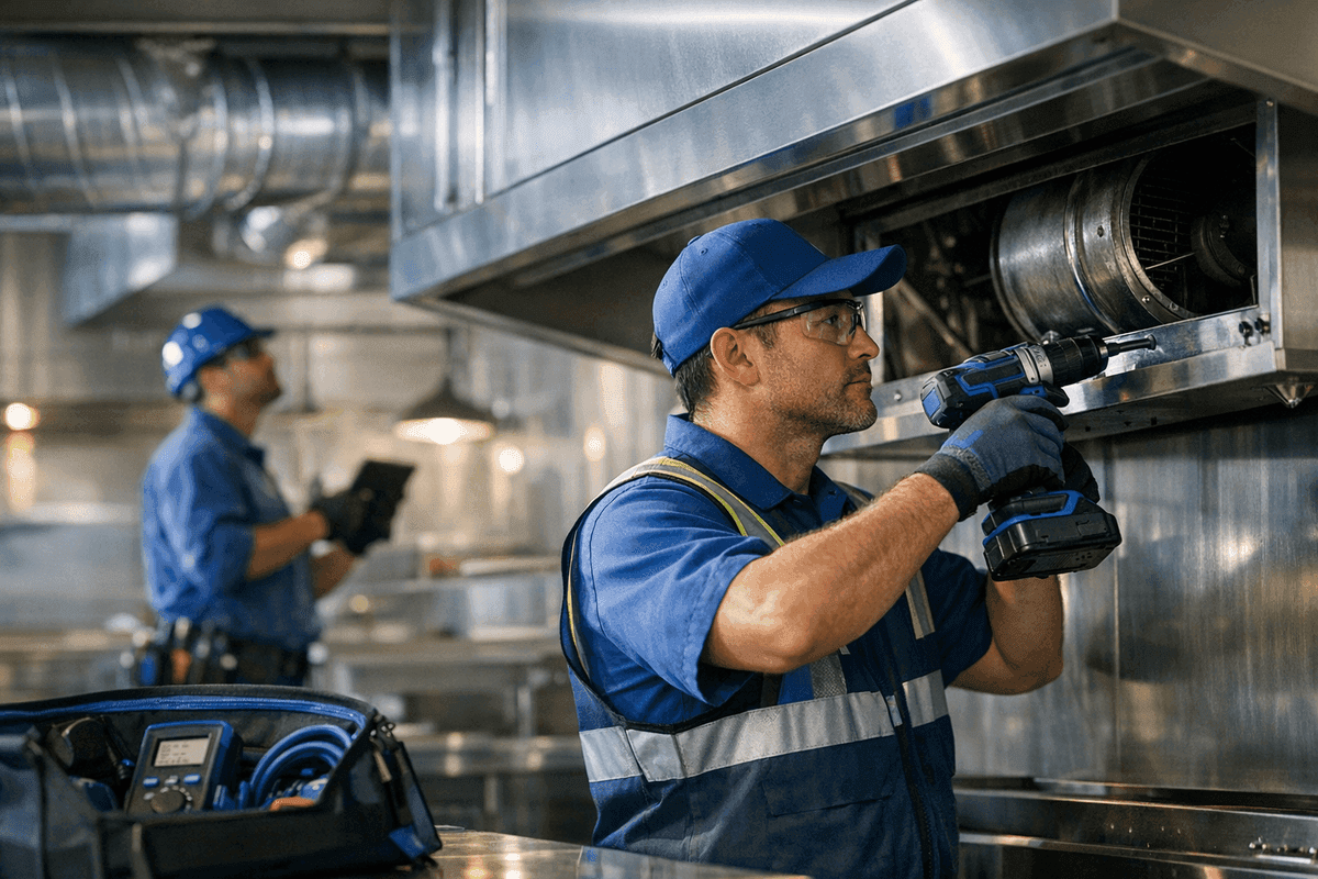 Commercial Kitchen Ventilation service by Jerry & Son HVAC