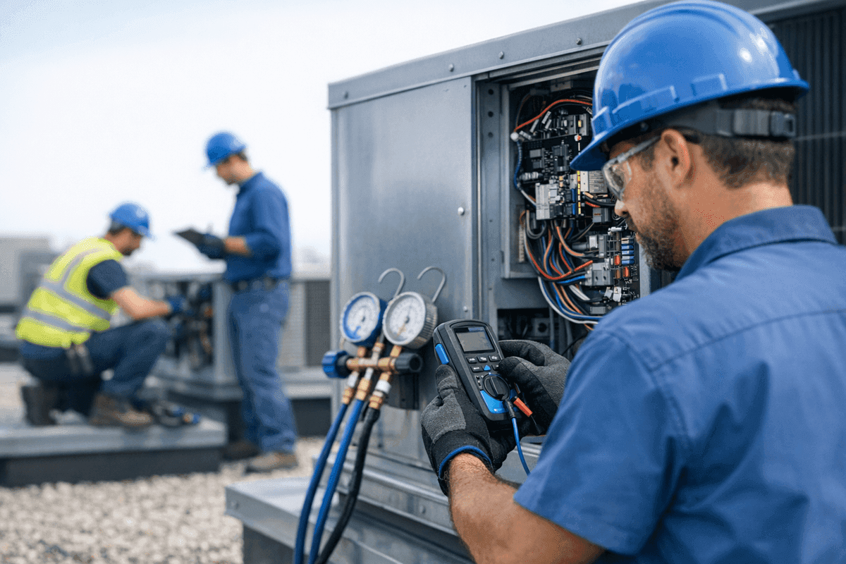 Rooftop Units (RTU) service by Jerry & Son HVAC